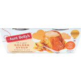 Aunt Betty's Steamed Pudding with Golden Syrup, featuring light sponge and rich syrup, perfect for dessert lovers.