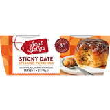 Aunt Betty's Sticky Date Steamed Pudding with rich dates and sticky toffee sauce, perfect for a comforting dessert.