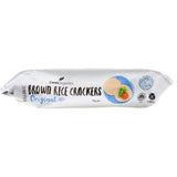 Ceres Organics Brown Rice Crackers Original, gluten-free, crispy snack made from wholegrain jasmine brown rice, perfect for healthy eating.