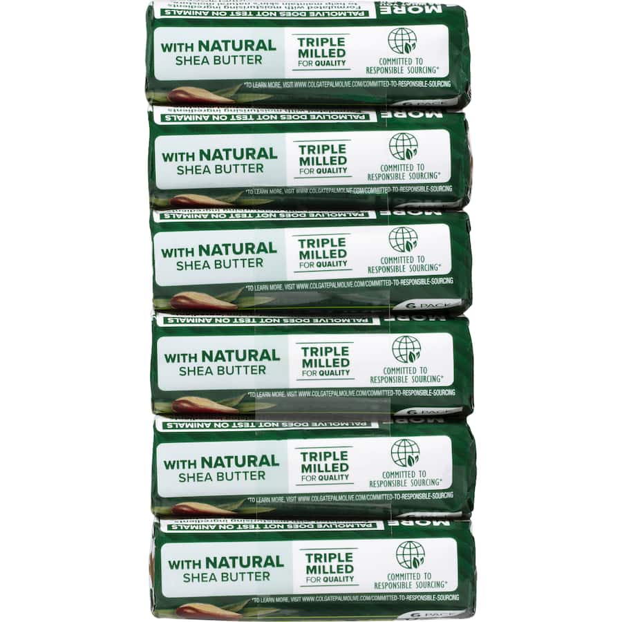 Palmolive Naturals Bar Soap Shea Butter Value Pack, infused with 100% natural shea butter for soft, hydrated skin.