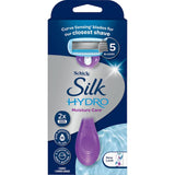 Schick Hydro Silk Razors Kit: Women's razor with 5 blades, hydration technology, for a close, smooth, and moisturized shave.