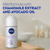 Nivea Roll On Deodorant Antiperspirant Sensitive 50mL