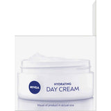 Nivea Hydrating Day Cream Moisturiser SPF 30 with Vitamin E and Waterlily Extract for intense hydration and sun protection.