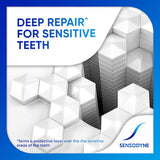 Sensodyne toothpaste for sensitive teeth offers repair and whitening with fluoride and NovaMin for lasting relief and protection.
