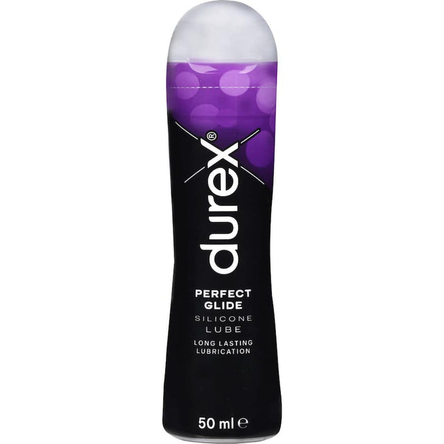 Durex Perfect Glide Silicone Lube in a sleek bottle, designed for long-lasting pleasure and enhancing intimate moments.