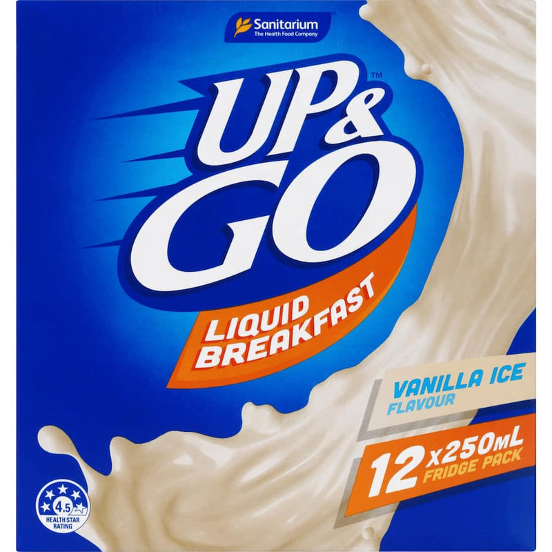 Sanitarium Up & Go Liquid Breakfast Vanilla Ice Fridge Pack