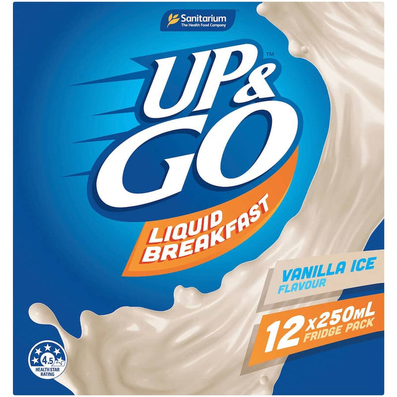 Sanitarium Up & Go Liquid Breakfast Vanilla Ice Fridge Pack