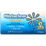 Histaclear Allergy Relief packs fast-acting 10mg cetirizine for 24-hour relief from hayfever, sneezing, and itchy eyes.