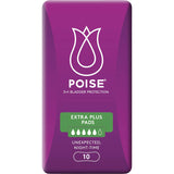 Poise Women's Continence Pads Extra Plus offer discreet, highly absorbent protection for light bladder leakage with a soft, breathable cover.