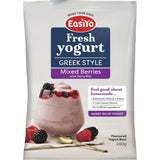 Easiyo Yoghurt Base Mixed Berry N Bits, a flavorful yogurt mix with mixed berries and crunchy bits for a tasty treat.