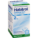 Habitrol Mint Flavour Gum 2mg for quit smoking, freshens breath while combating cravings and supporting nicotine replacement therapy.