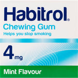 Habitrol Quit Smoking Mint Gum 4mg, a nicotine gum for cravings relief in a refreshing mint flavor.