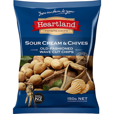 Thick, ridged potato chips flavored with creamy sour cream and chives, crafted from New Zealand's finest potatoes.