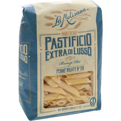 Authentic La Molisana Pasta Penne, crafted with premium durum wheat for a rich texture and flavor, perfect for Italian dishes.