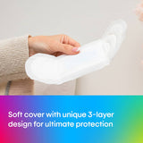 U By Kotex Ultra Thin Pads No Wings offer discreet, flexible protection with rapid-dry core for comfort during medium flow days.