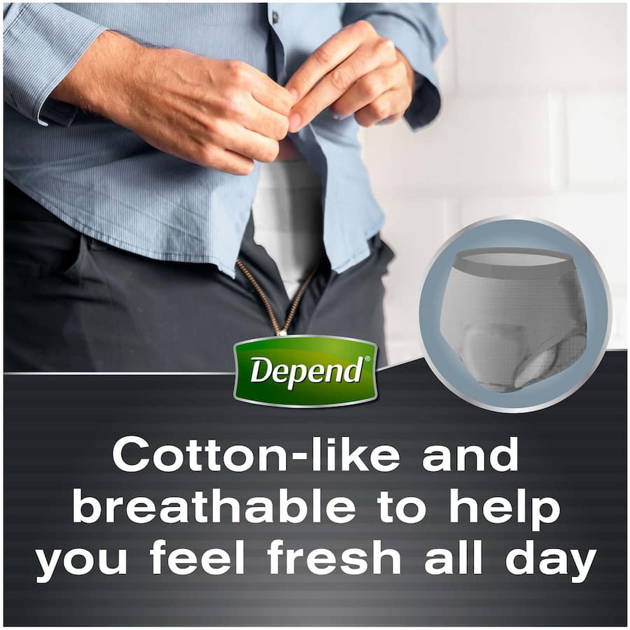 Depend Real Fit Underwear Mens Continence Pants Medium 8pack