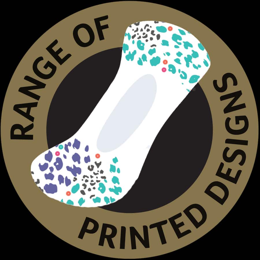 U By Kotex Designs Panty Liners with vibrant prints, absorbent core, and double protective channels for reliable everyday coverage.