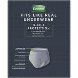 Depend Real Fit Underwear Mens Continence Pants Large