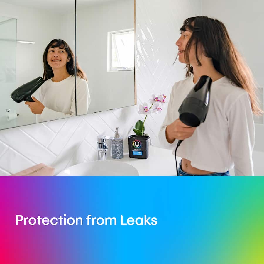 U by Kotex Ultra Thin Pads Regular, designed for comfort with rapid-dry core and secure wings for reliable leak protection.