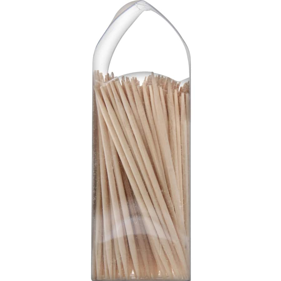 Premium double-ended birch wood toothpicks, perfect for canapés, appetizers, and creative projects, pack of 200.