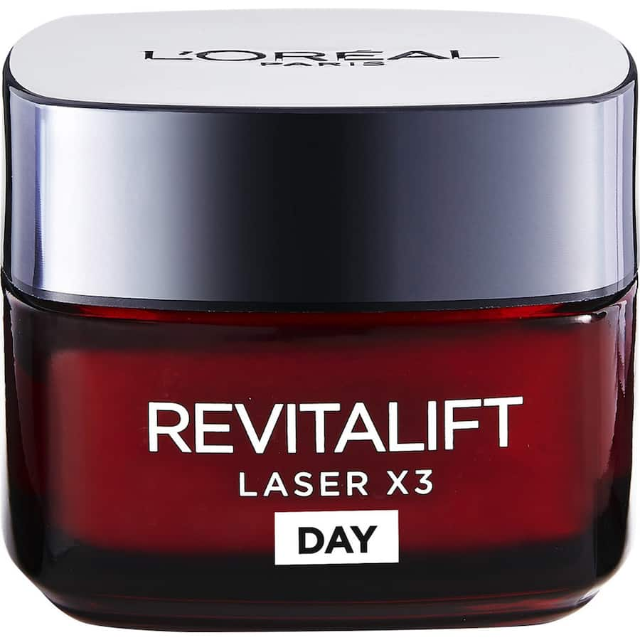 L'Oréal Revitalift Anti-Ageing Cream Laser X3 for women 40+, targeting wrinkles, firming skin, and enhancing youthful glow.