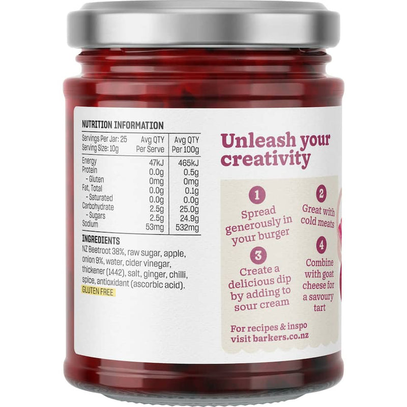 Barkers Relish NZ Beetroot