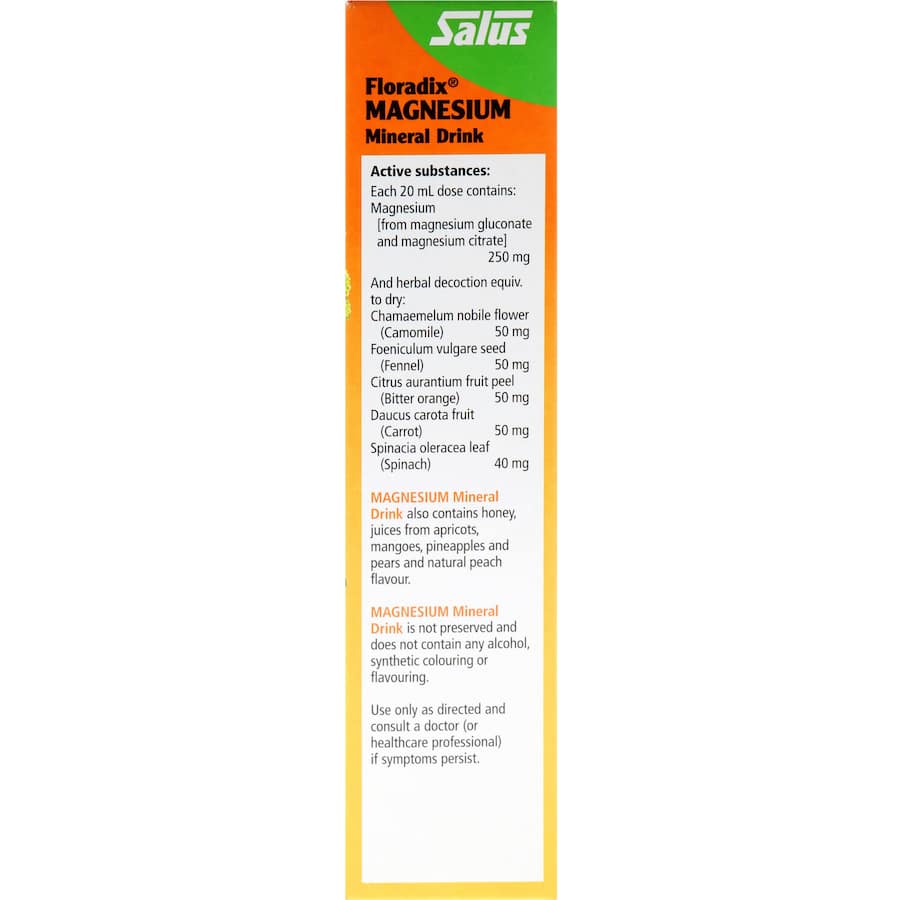 Floradix Magnesium Gluten Free Mineral Drink 250mL