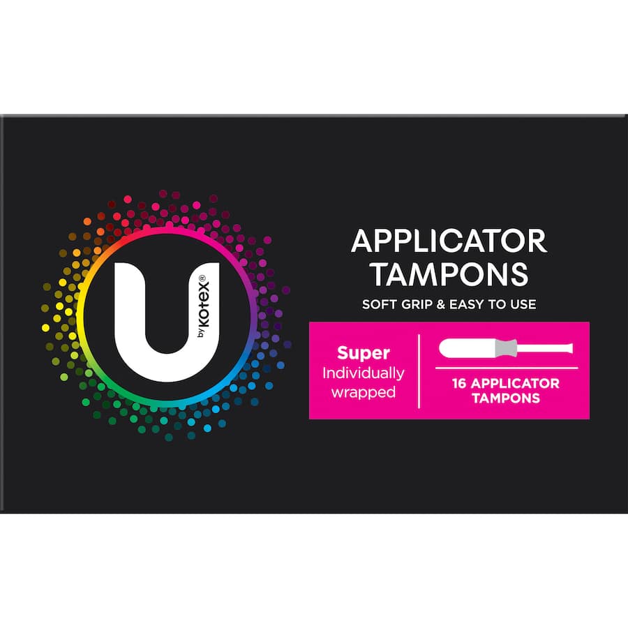 U By Kotex Super Tampons with Applicator offer reliable, discreet protection for light to moderate flow days.