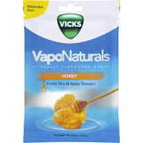 Vicks VapoNaturals Lozenges Honey soothe dry throats with a comforting blend of honey and menthol for relief anytime.