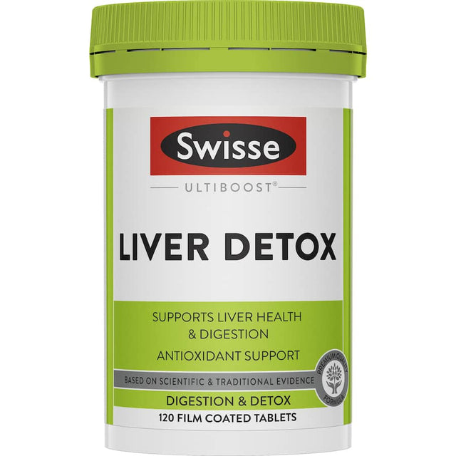 Swisse Ultiboost Liver Detox Digestion tablets support liver health and enhance digestion after indulgent meals.