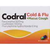 Codral Cold & Flu + Mucus Cough Capsules offer relief from headaches, fever, congestion, and cough with powerful ingredients.