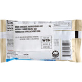 Clif Bar in White Chocolate Macadamia flavor, featuring organic oats, nuts, and chocolate for sustained energy and delicious taste.