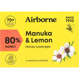 Airborne Lozenges with Manuka Honey & Lemon offer soothing, immune-boosting throat relief with a delicious flavor.