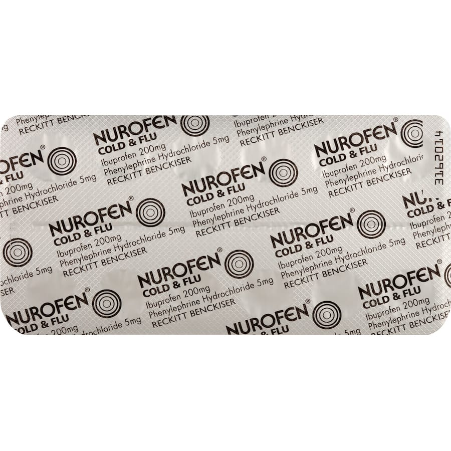 Nurofen Cold Remedy Tablets provide fast relief from cold and flu symptoms like headaches, body aches, and blocked noses.