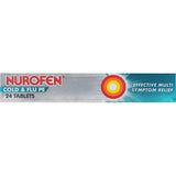 Nurofen Cold Remedy Tablets for fast relief from cold and flu symptoms like headache, body aches, and sinus pain.