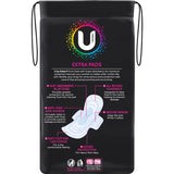 U By Kotex Maxi Pads Super with Wings, offering absorbent protection, secure wings, and comfortable, flexible design for heavy flow days.