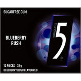 5 Gum Sugar Free Chewing Gum Blueberry