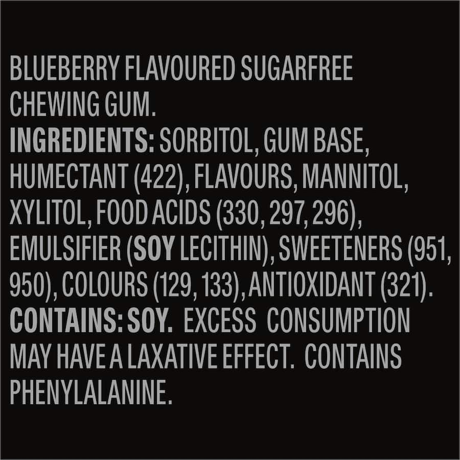 5 Gum Sugar Free Chewing Gum Blueberry