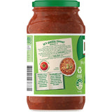 Dolmio Extra Pasta Sauce Bolognese in a glass jar, featuring rich tomato, garlic, and herbs for quick, flavorful meals.