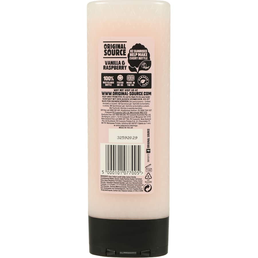 Original Source Body Wash Vanilla Milk & Raspberry 250mL
