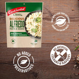 Creamy Alfredo pasta family pack featuring authentic flavors, made with quality ingredients and sustainably grown wheat.