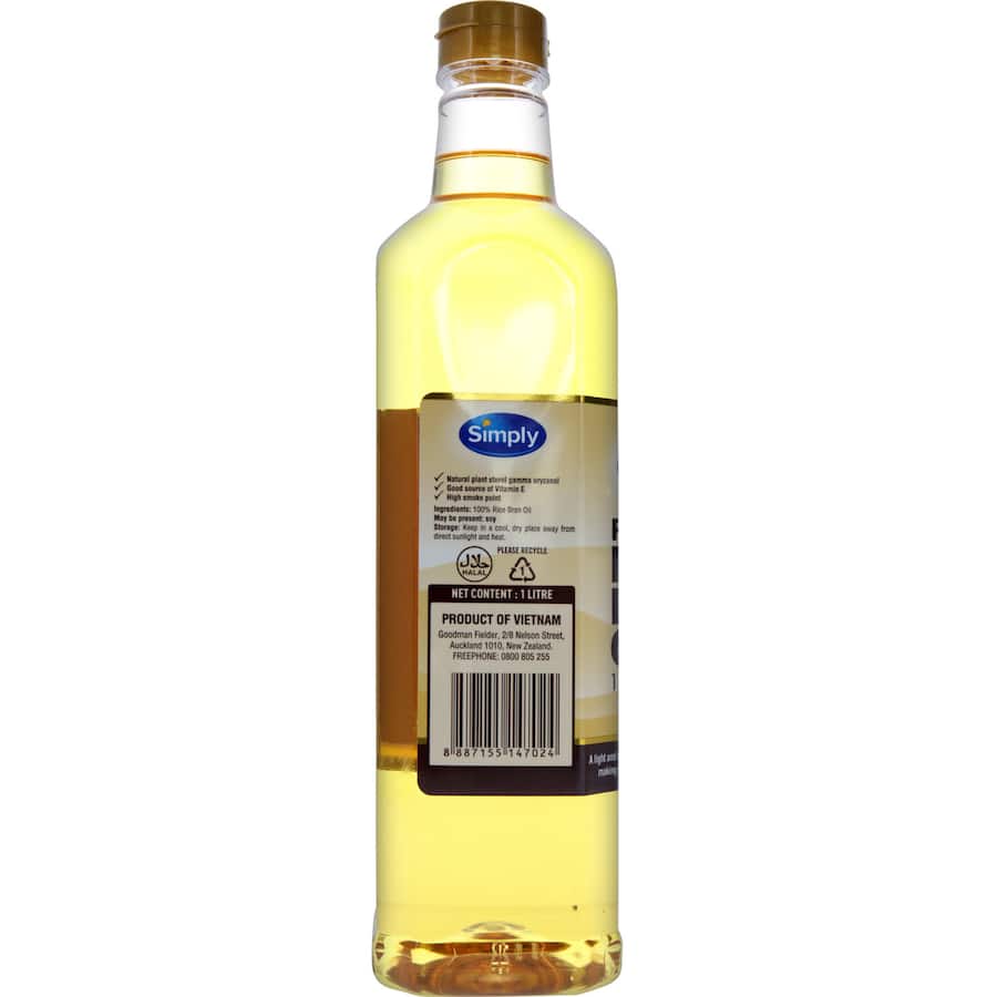 Simply Rice Bran Oil  1L