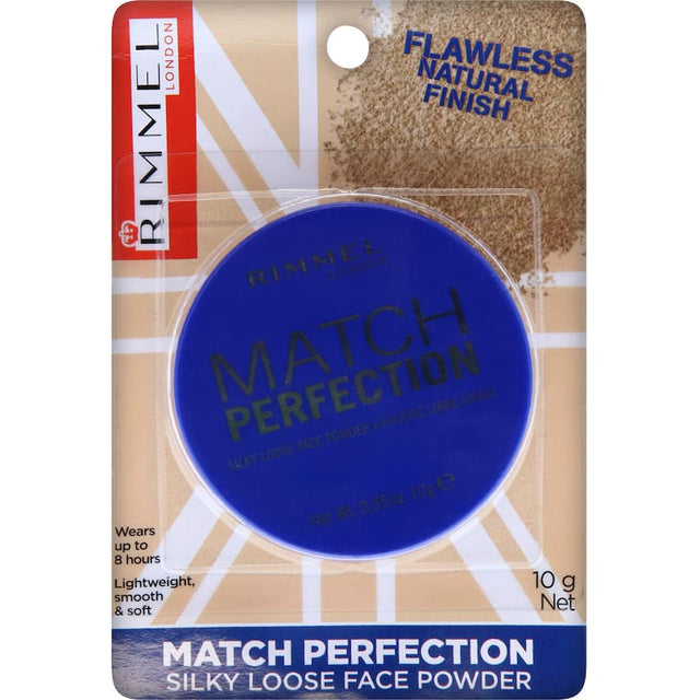 Rimmel Match Perfection Loose Powder: translucent powder for a flawless, shine-free finish that matches all skin tones.