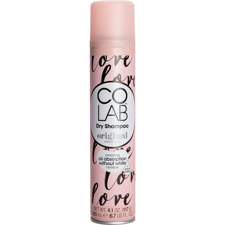 Co Lab Dry Shampoo Original bottle, perfect for refreshing hair with volume and shine, ideal for busy lifestyles.