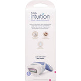 Schick Intuition Razor Kit Pure Nourishment combines shaving and moisturizing with infused cocoa butter and a pivoting head.