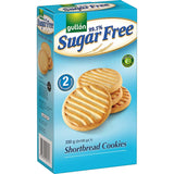 Gullon Sugar Free Shortbread cookies in two wrapped packets, offering rich buttery flavor without sugar for guilt-free snacking.