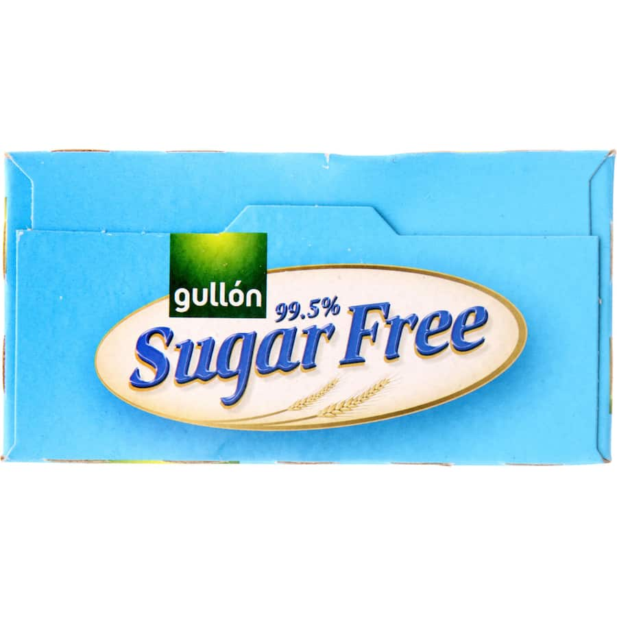 Gullon Sugar Free Shortbread cookies, rich buttery flavor, ideal for sugar-conscious snackers, packaged in two wraps.