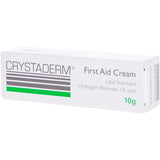 Crystaderm Antiseptic Cream tube, designed for minor cuts and scrapes, promoting healing with a non-greasy, soothing formula.