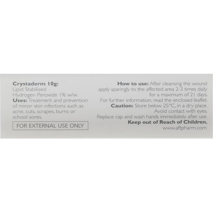 Crystaderm Antiseptic Cream: promotes healing, protects skin from infections, absorbs quickly, ideal for cuts and scrapes.