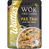 Wattie's Pad Thai Stir-Fry Sauce bottle showcasing vibrant flavors for quick, authentic Thai meals with sweet and sour notes.